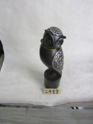 德化縣印藝印刷有限責任公司 匠心打造樹脂陶瓷工藝品，黑色帶花貓頭鷹引領家居裝飾新風尚